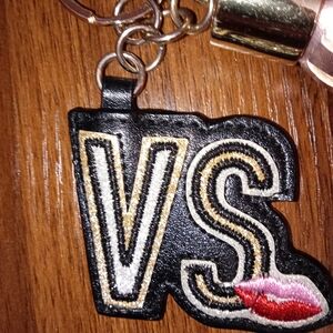 Victoria's Secret Black and Gold Keychain